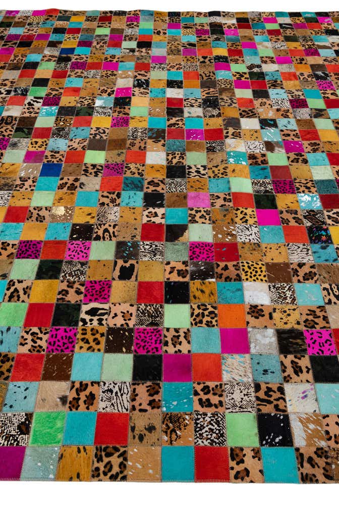 8' x 10' Cowhide Leather Rug