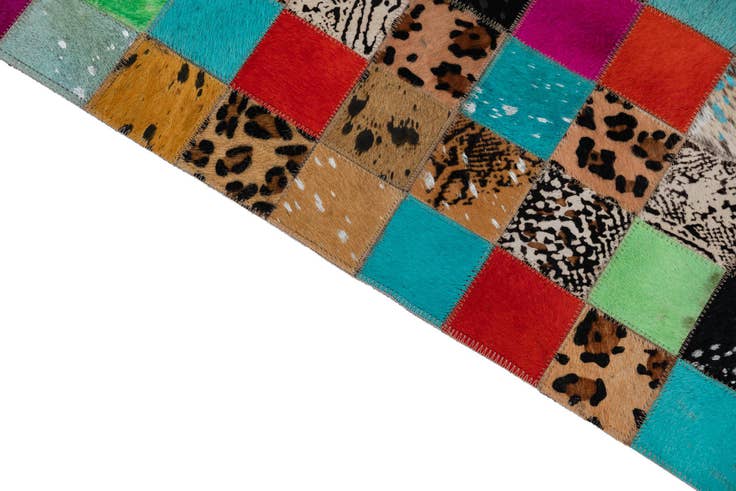 Detail image of 8' x 10' Cowhide Leather Rug