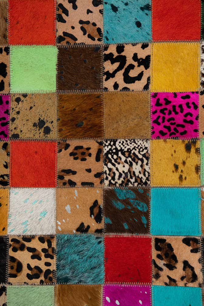 8' x 10' Cowhide Leather Rug