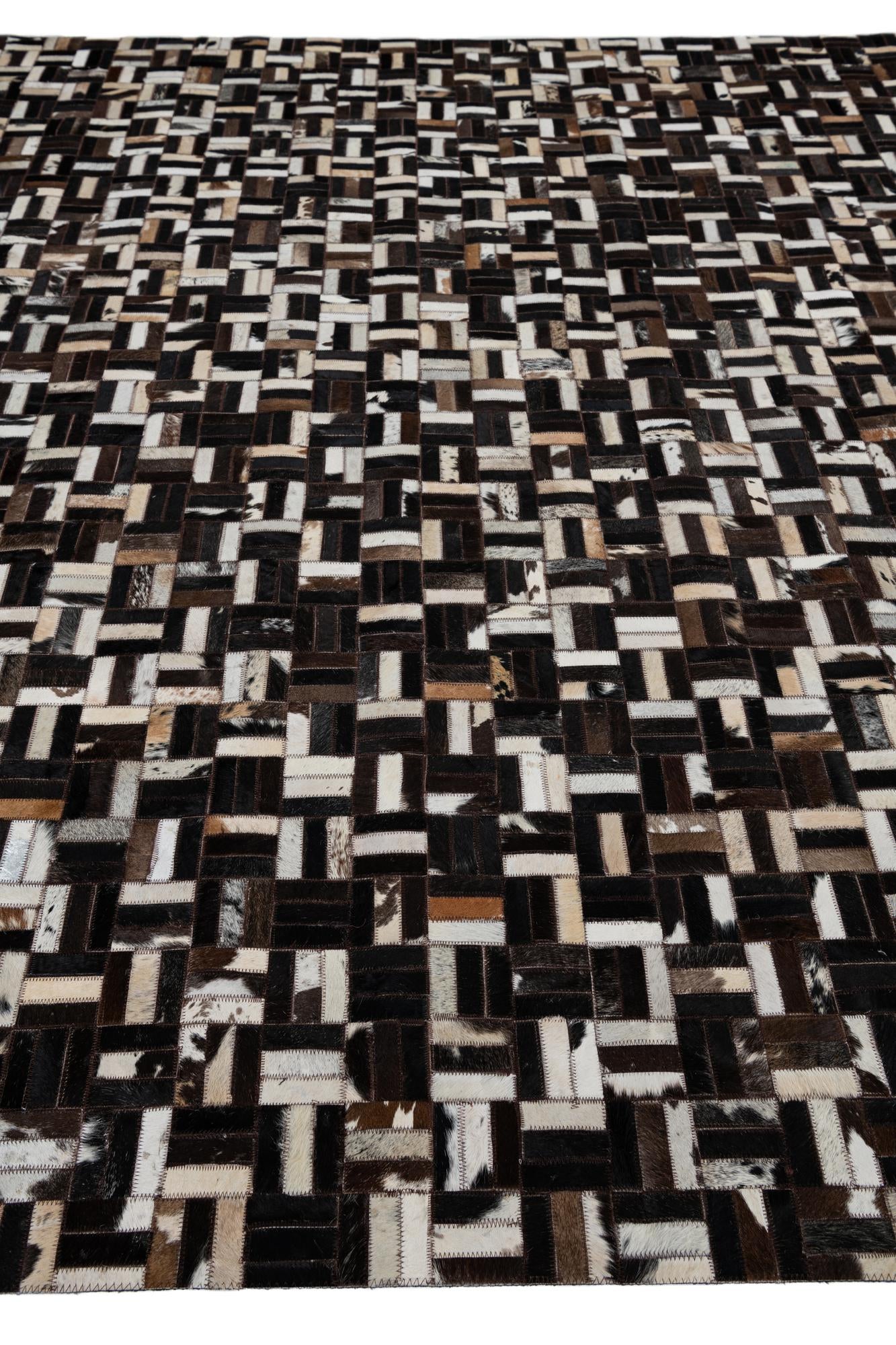 8' x 10' Cowhide Leather Rug
