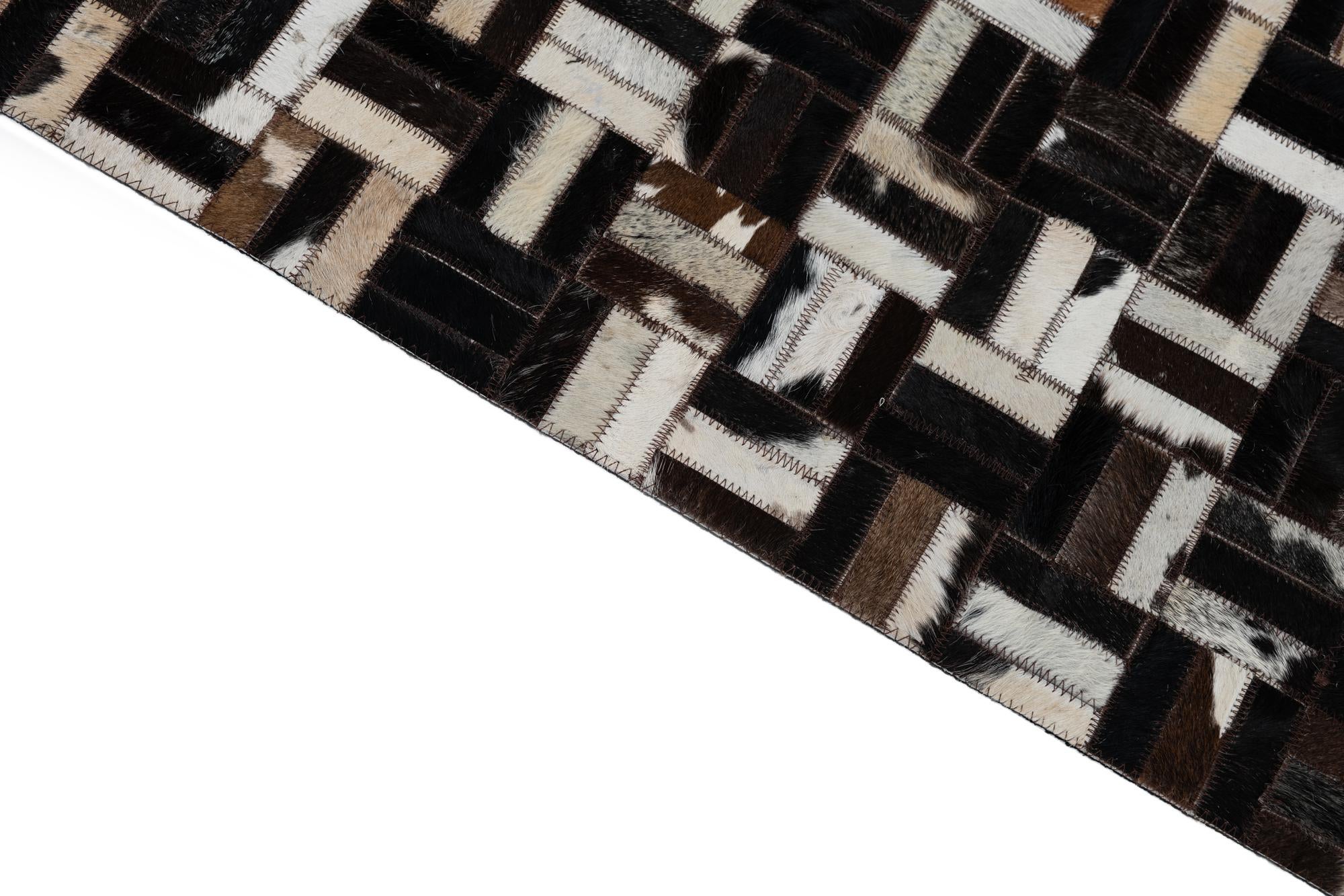 8' x 10' Cowhide Leather Rug