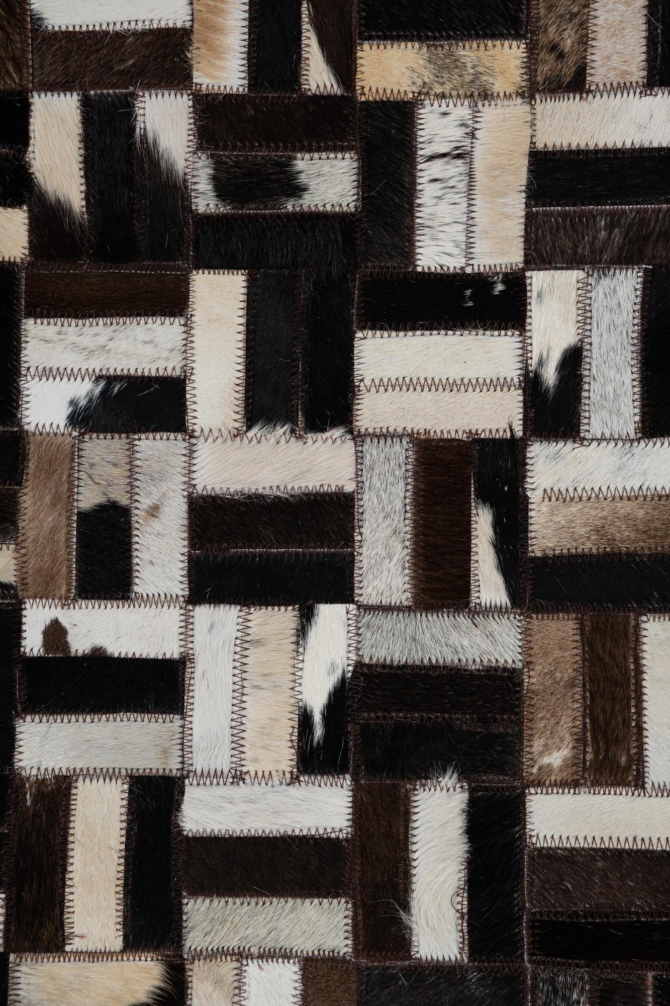 8' x 10' Cowhide Leather Rug