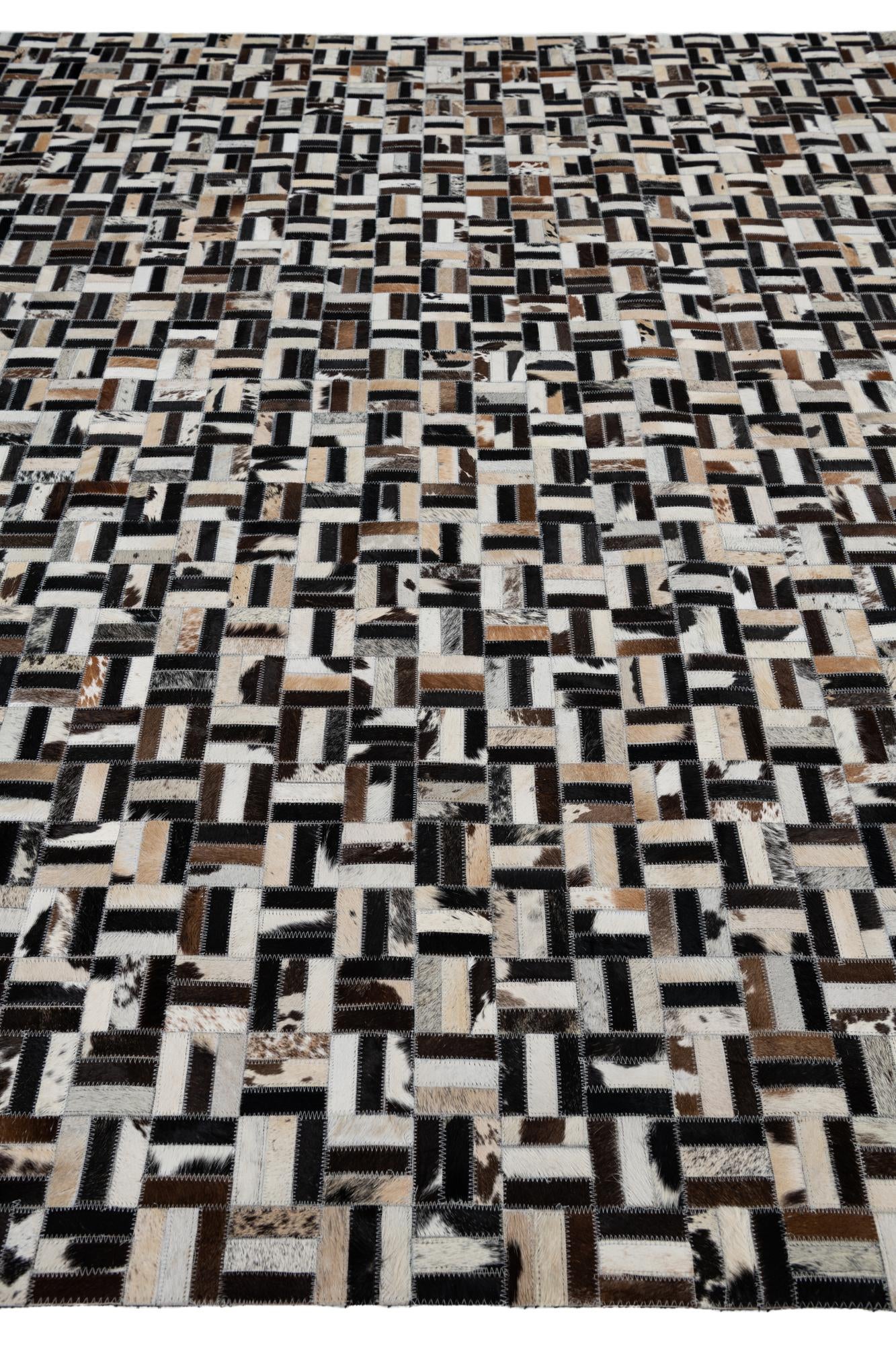 8' x 10' Cowhide Leather Rug