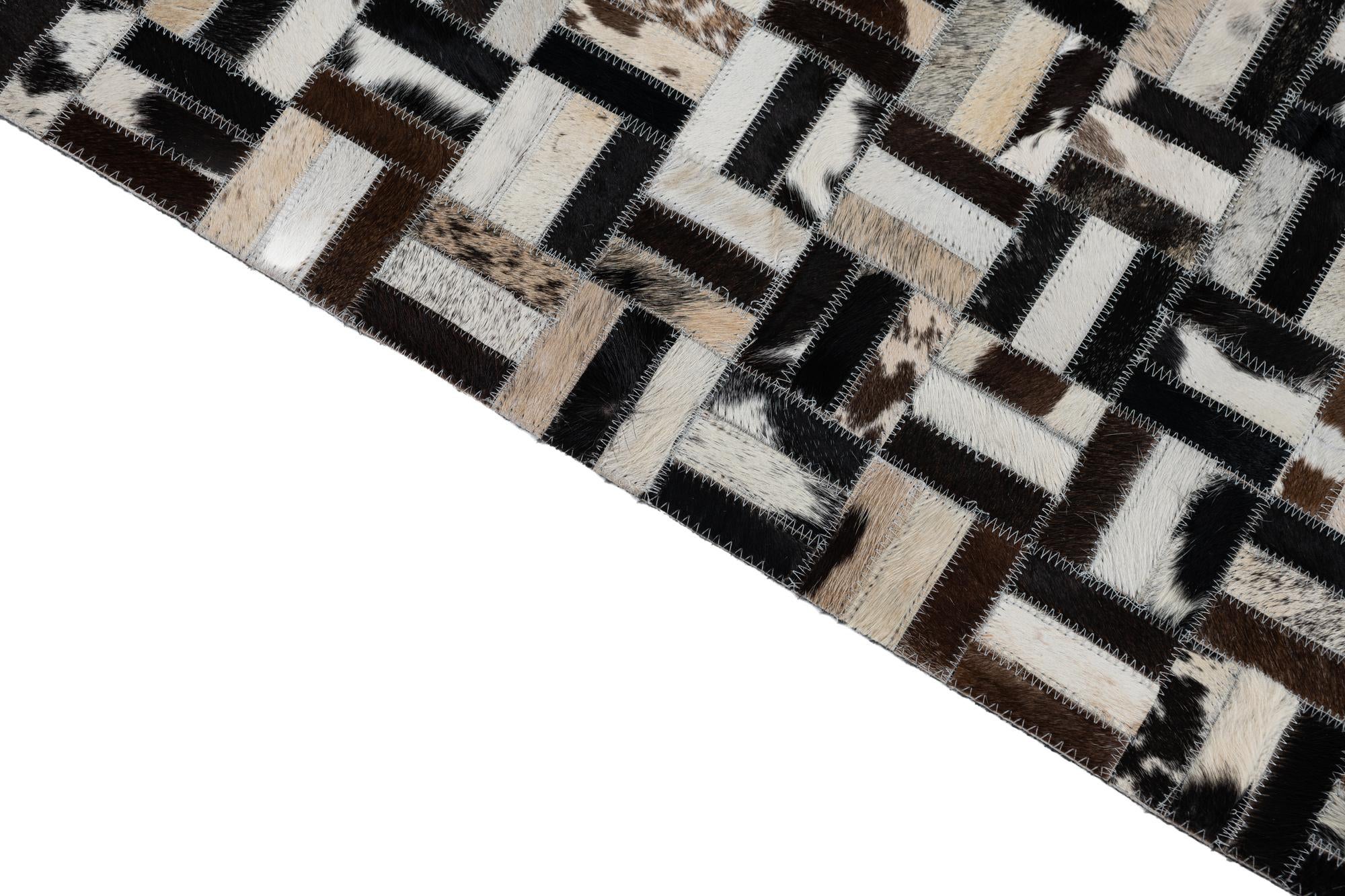 8' x 10' Cowhide Leather Rug