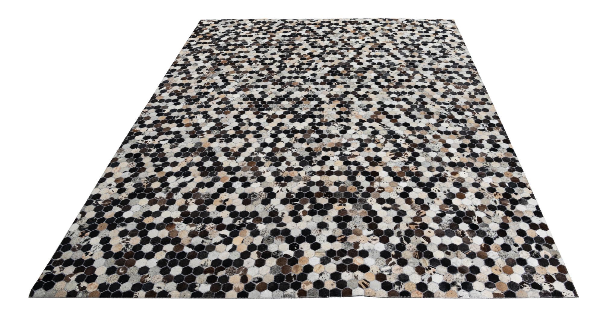 8' x 10' Cowhide Leather Rug