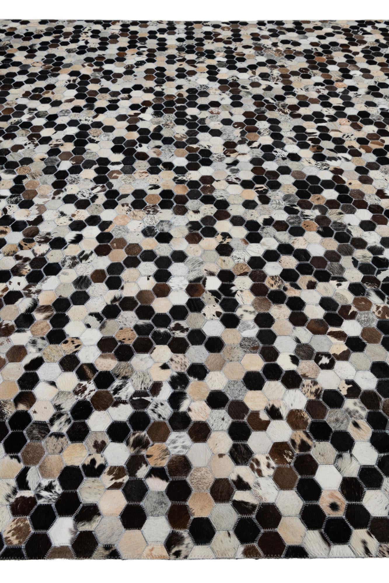 8' x 10' Cowhide Leather Rug
