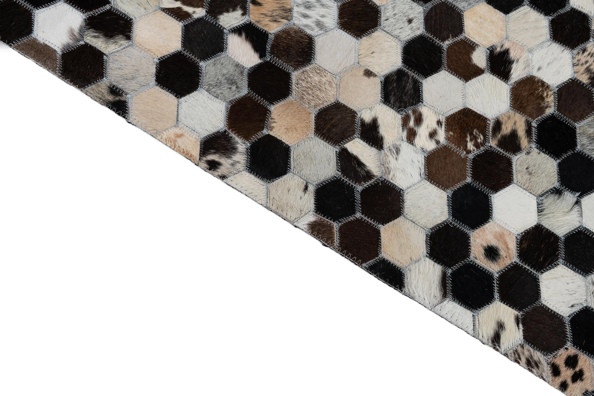 8' x 10' Cowhide Leather Rug