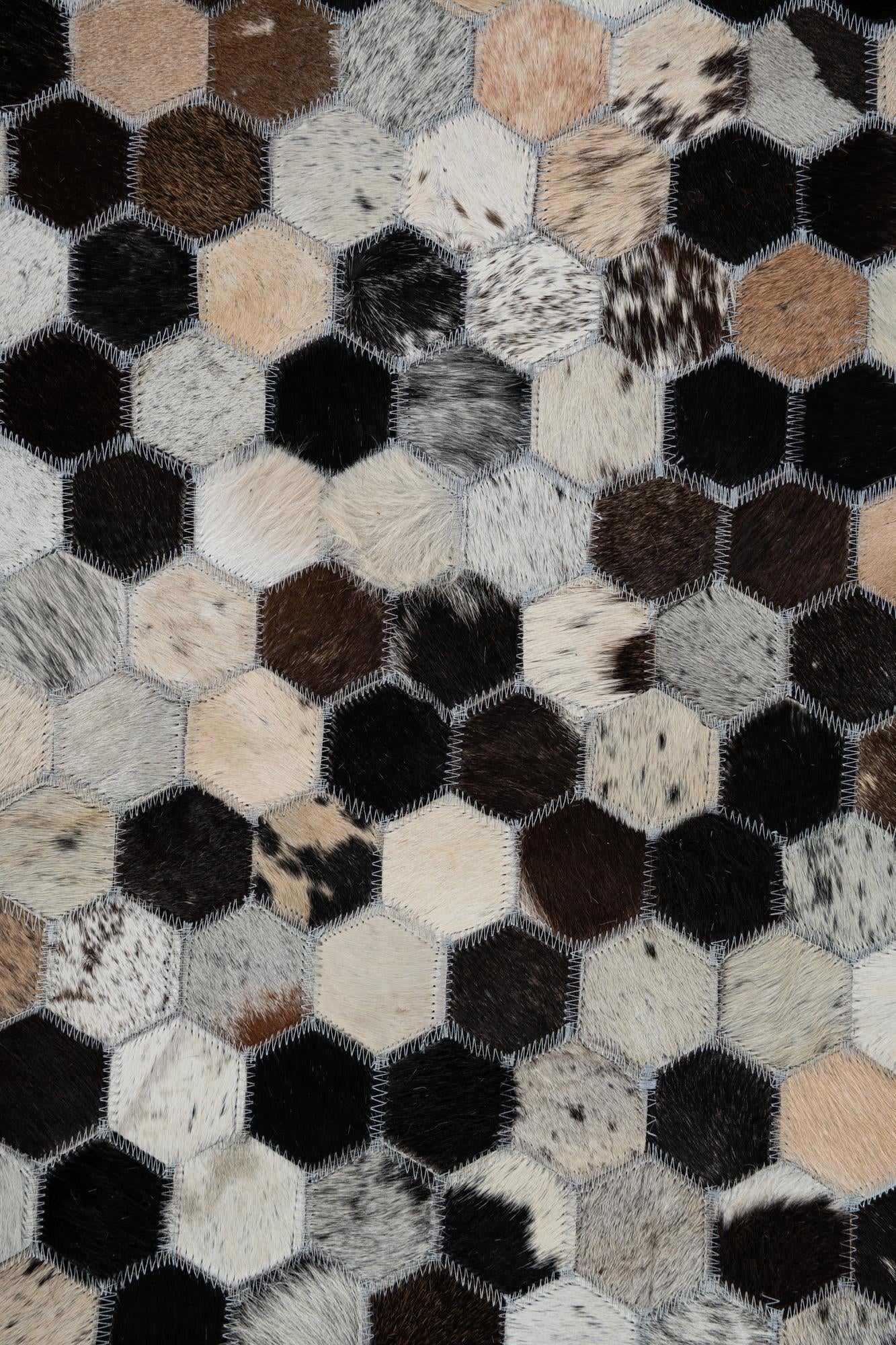 8' x 10' Cowhide Leather Rug