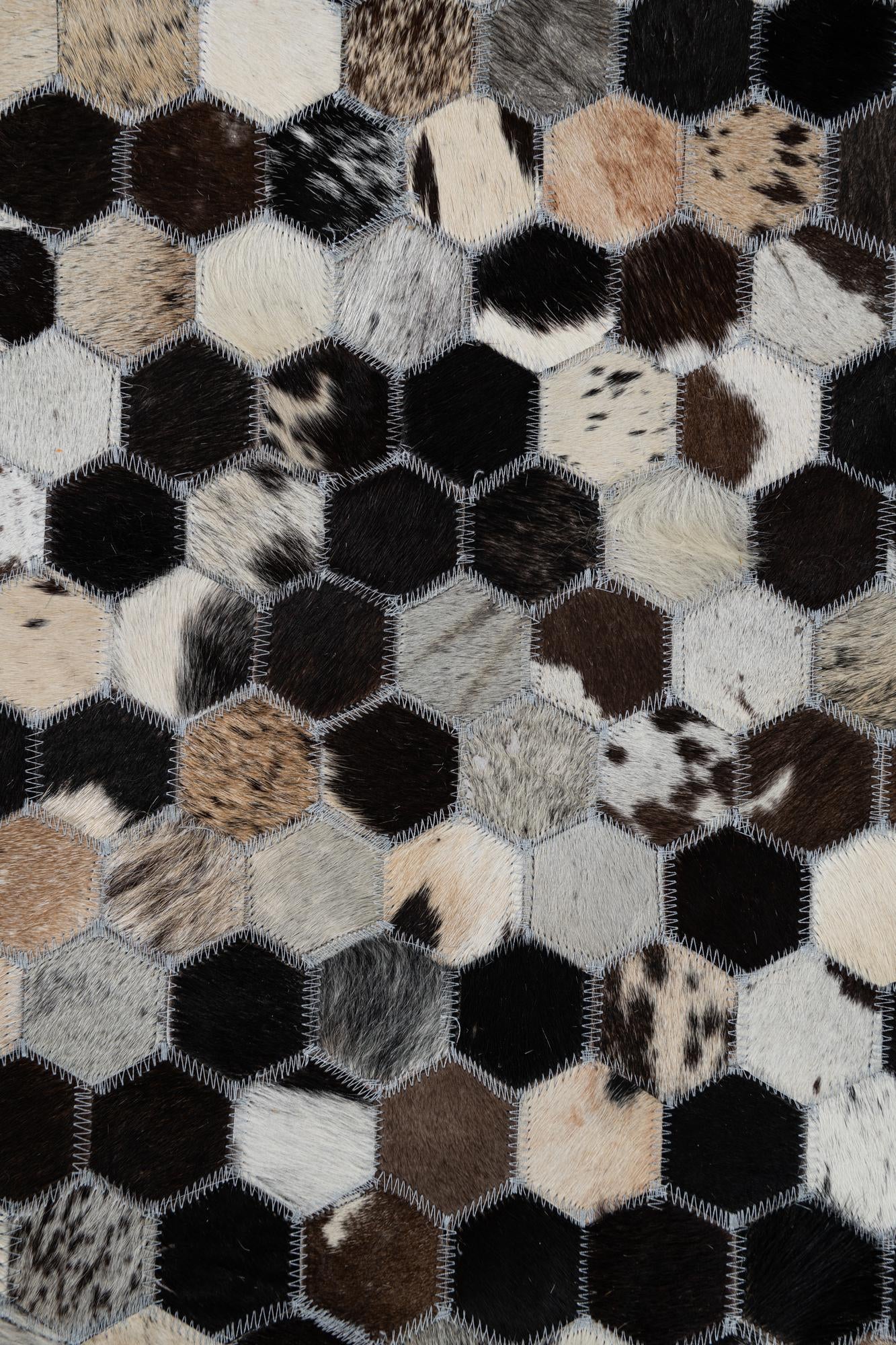 8' x 10' Cowhide Leather Rug