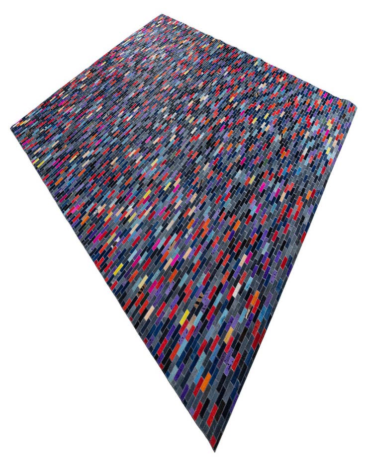 Detail image of 8' 1 x 9' 10 Cowhide Leather Rug