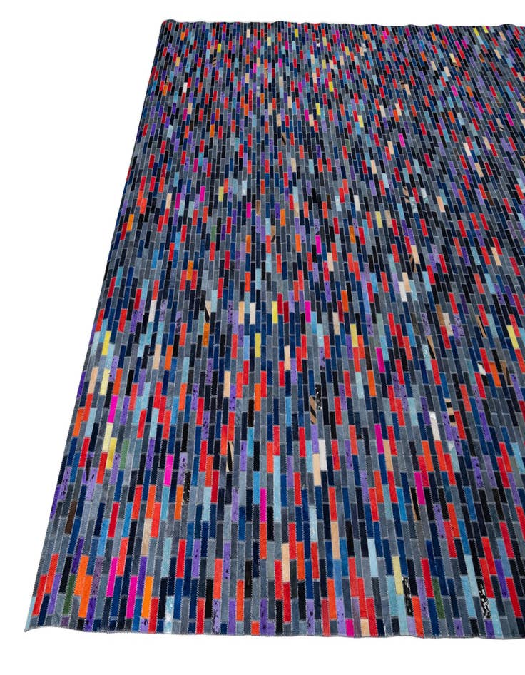 Detail image of 8' 1 x 9' 10 Cowhide Leather Rug