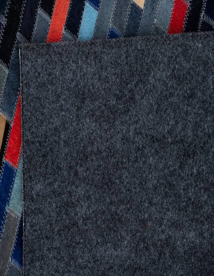 Detail image of 8' 1 x 9' 10 Cowhide Leather Rug