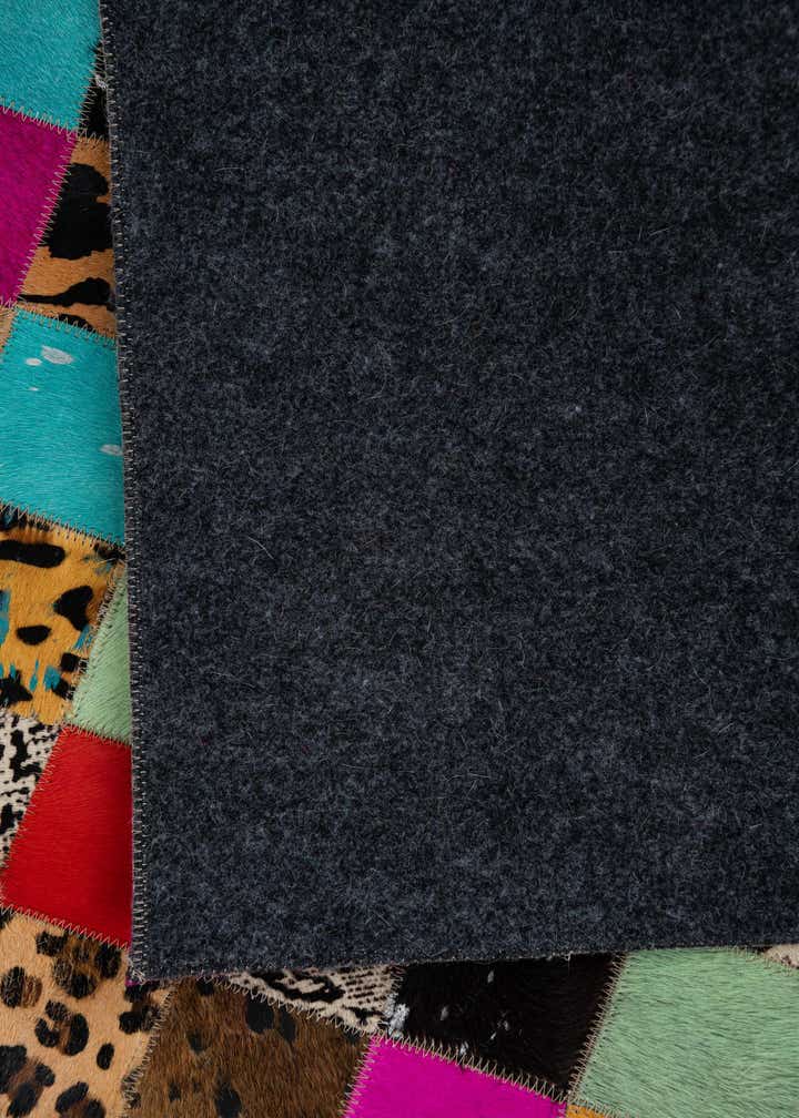 8' 1 x 10' Cowhide Leather Rug