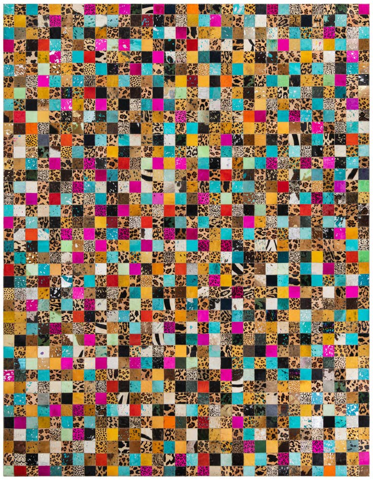 Detail image of 8' 1 x 10' Cowhide Leather Rug