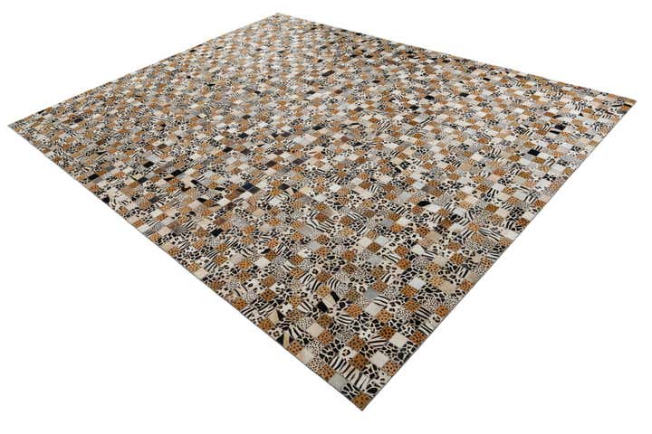 8' x 10' Cowhide Leather Rug