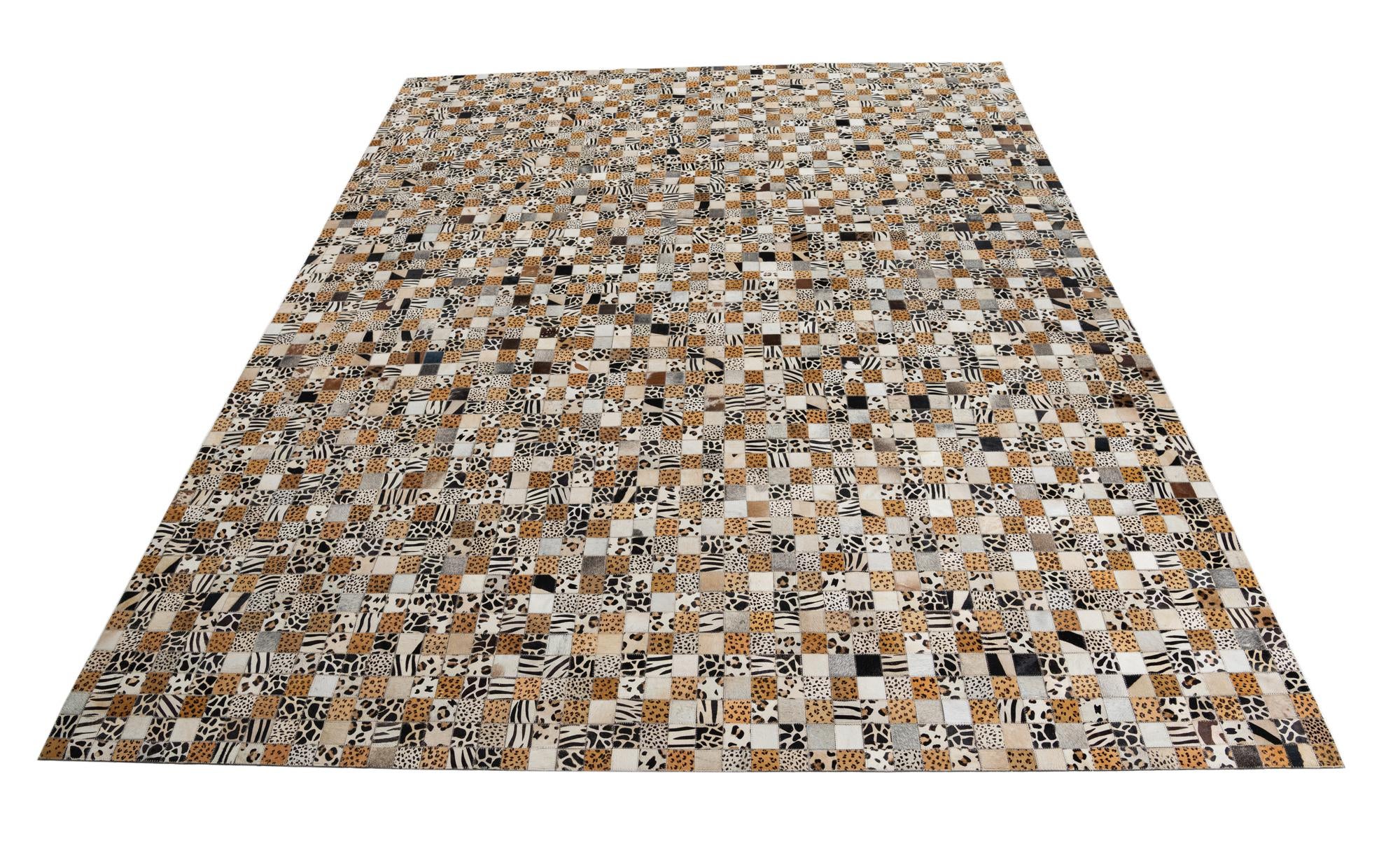 8' x 10' Cowhide Leather Rug