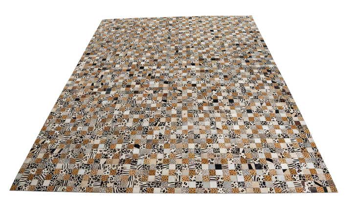 8' x 10' Cowhide Leather Rug