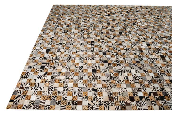 8' x 10' Cowhide Leather Rug