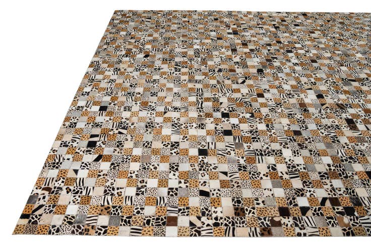 Detail image of 8' x 10' Cowhide Leather Rug