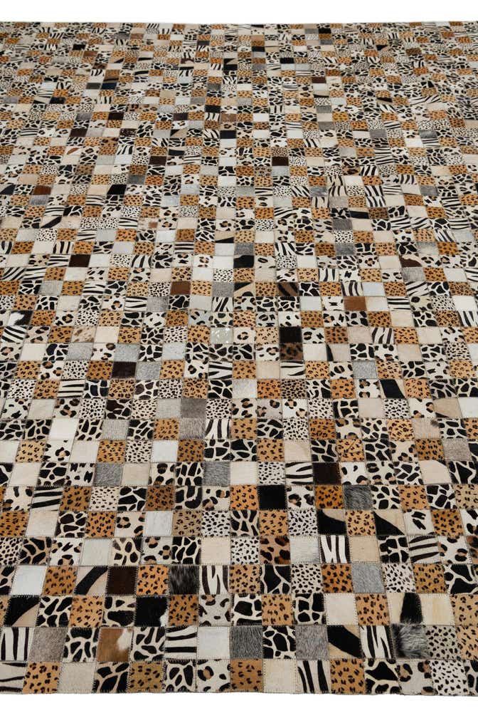 8' x 10' Cowhide Leather Rug