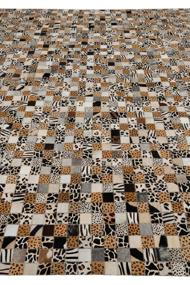 Detail image of 8' x 10' Cowhide Leather Rug