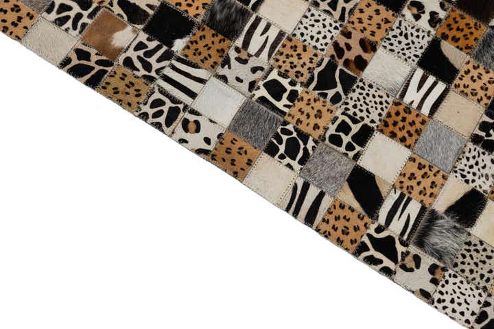 8' x 10' Cowhide Leather Rug