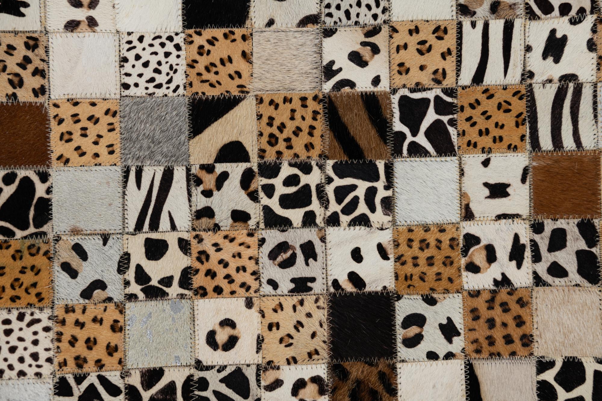 8' x 10' Cowhide Leather Rug
