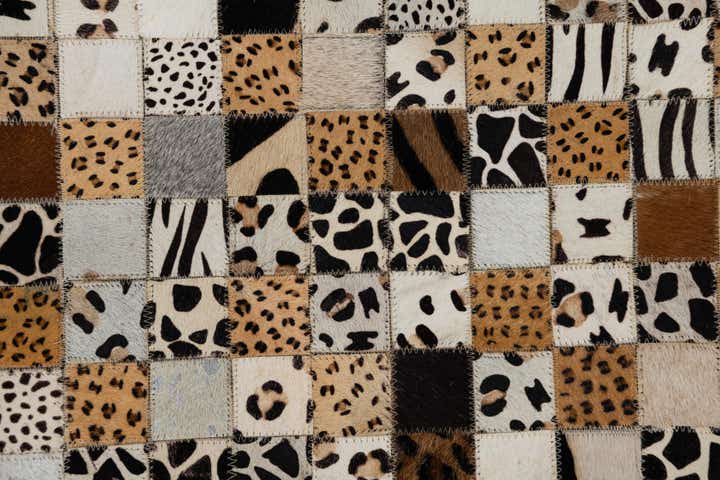 8' x 10' Cowhide Leather Rug