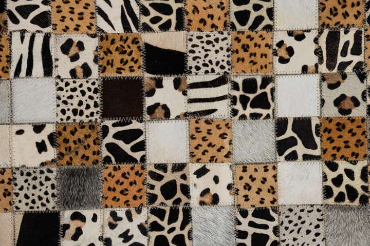 8' x 10' Cowhide Leather Rug