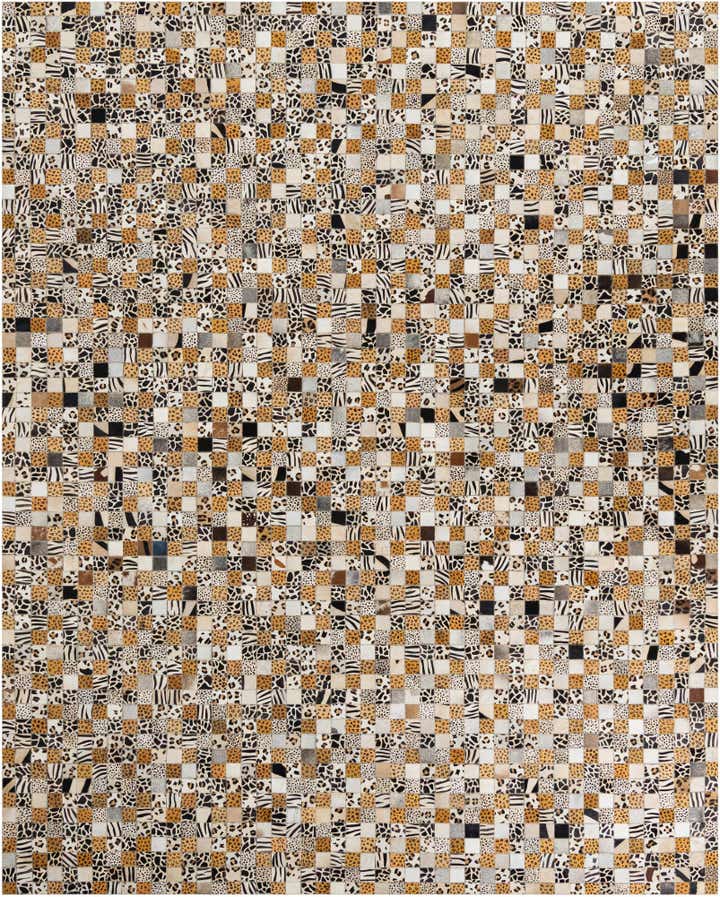 8' x 10' Cowhide Leather Rug