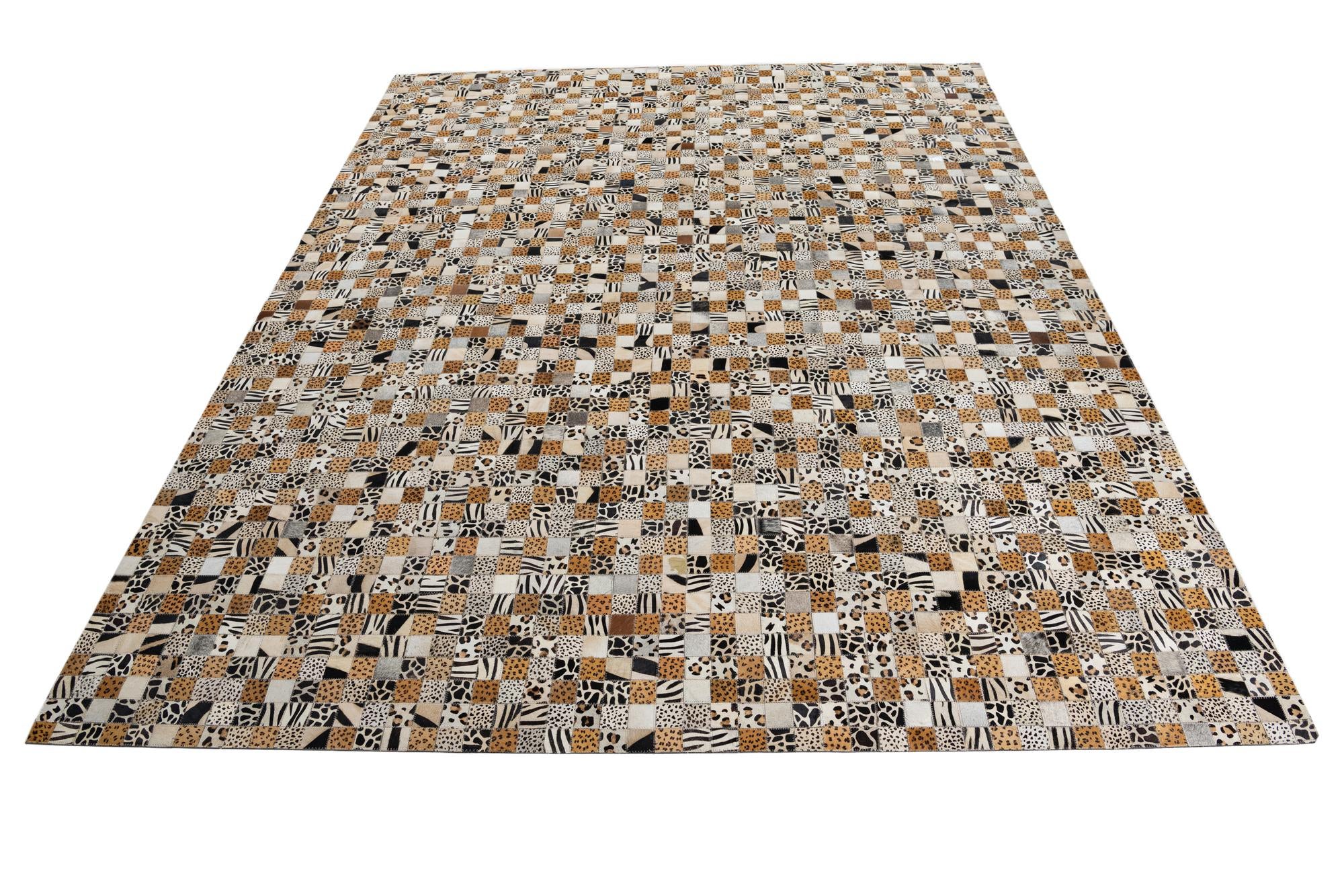 8' x 10' Cowhide Leather Rug