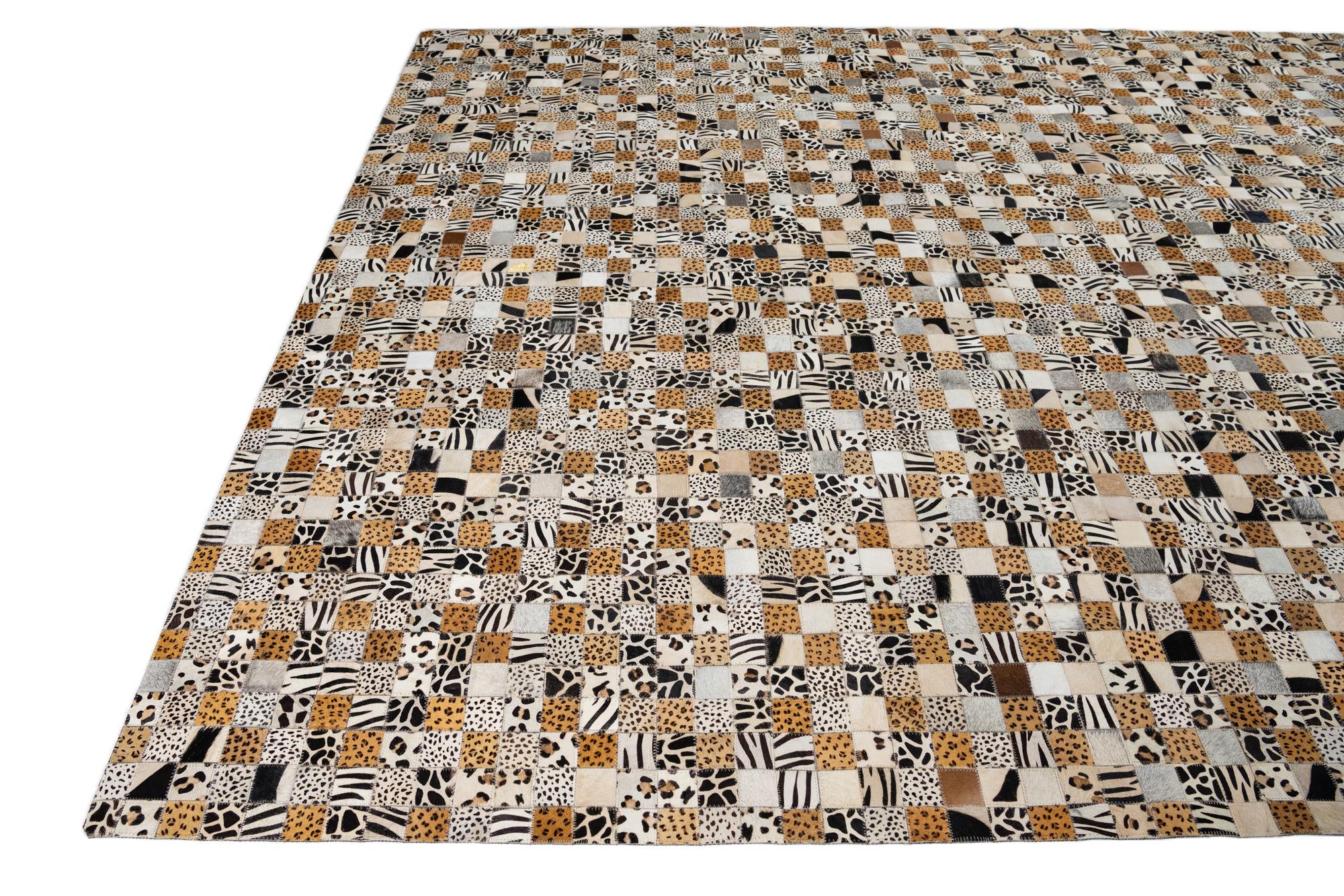 8' x 10' Cowhide Leather Rug