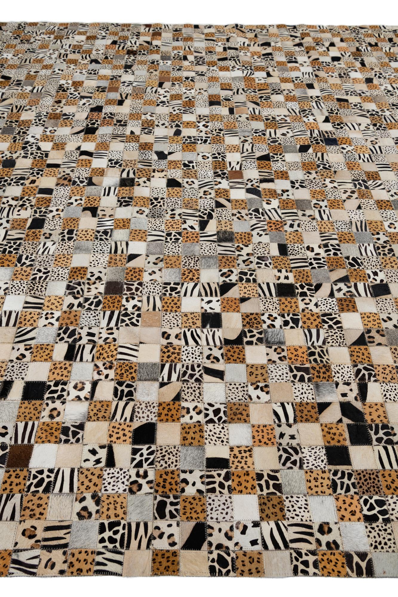 8' x 10' Cowhide Leather Rug