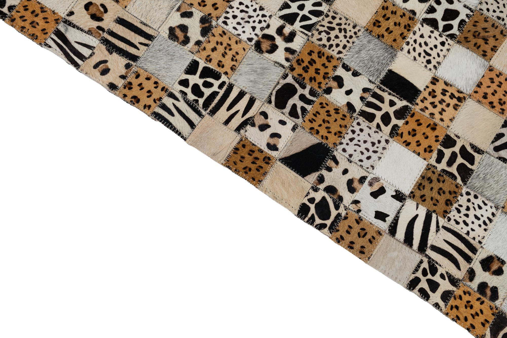 8' x 10' Cowhide Leather Rug