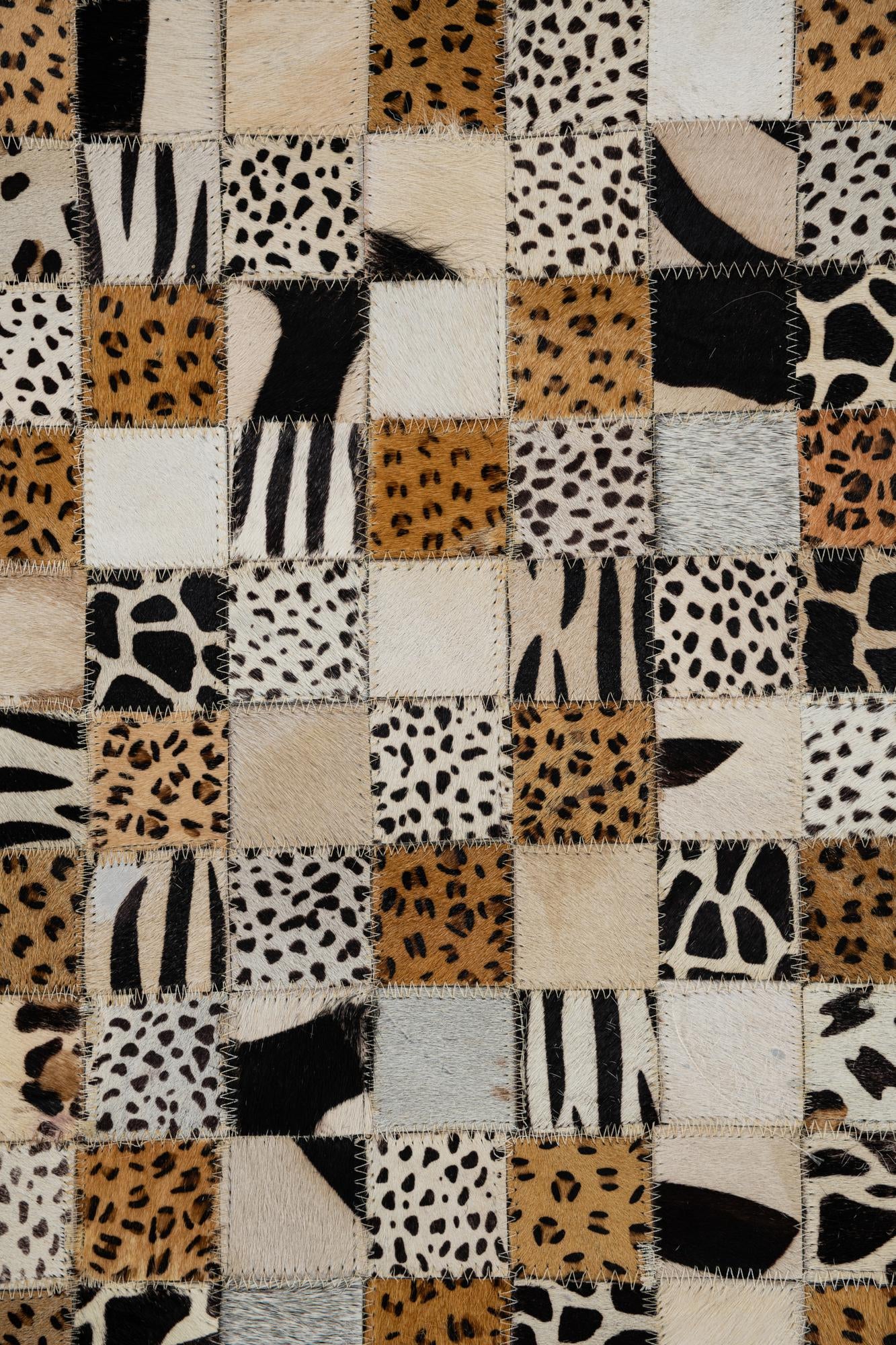 8' x 10' Cowhide Leather Rug