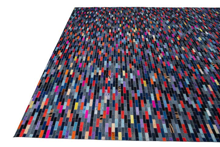8' x 10' Cowhide Leather Rug