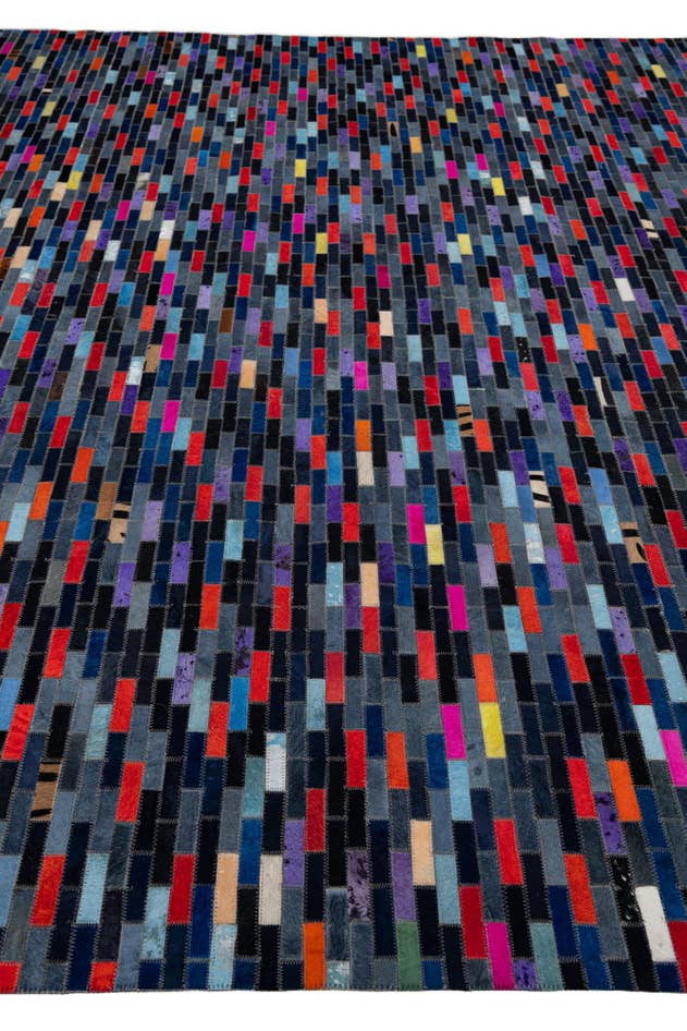 Detail image of 8' x 10' Cowhide Leather Rug