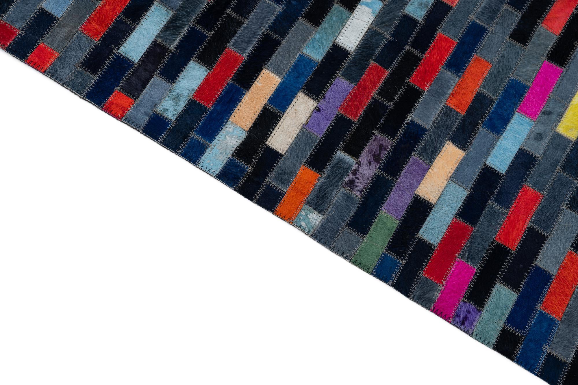8' x 10' Cowhide Leather Rug