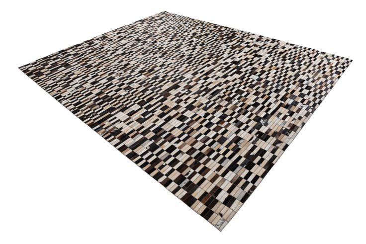 Detail image of 8' 1 x 9' 10 Cowhide Leather Rug