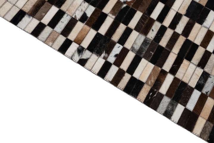 8' 1 x 9' 10 Cowhide Leather Rug
