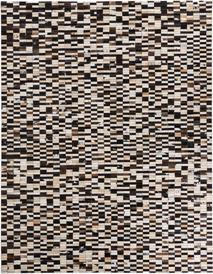 Detail image of 8' 1 x 9' 10 Cowhide Leather Rug