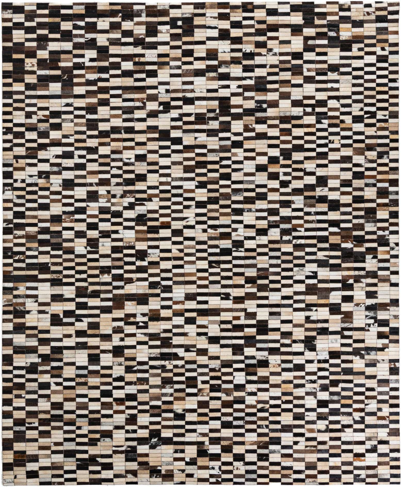 8' 1 x 9' 10 Cowhide Leather Rug