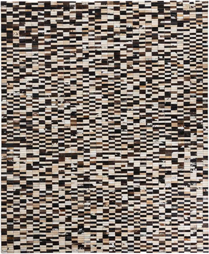 8' 1 x 9' 10 Cowhide Leather Rug