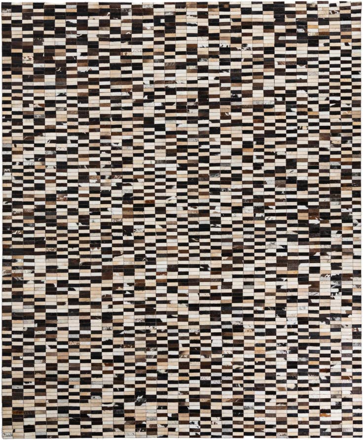 Detail image of 8' 1 x 9' 10 Cowhide Leather Rug