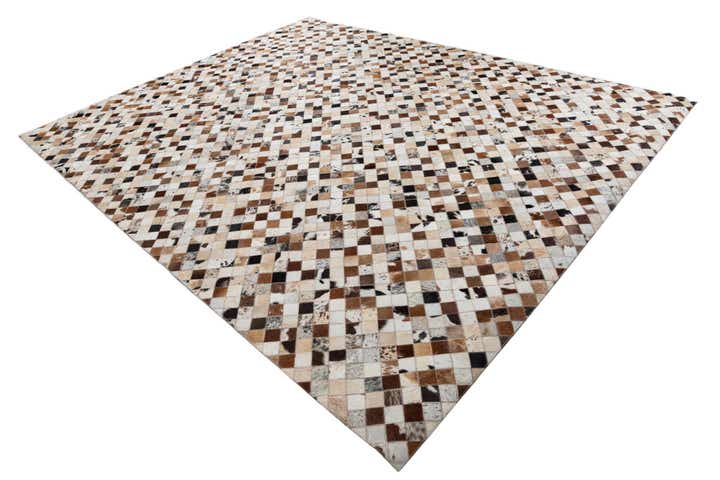 8' x 10' Cowhide Leather Rug