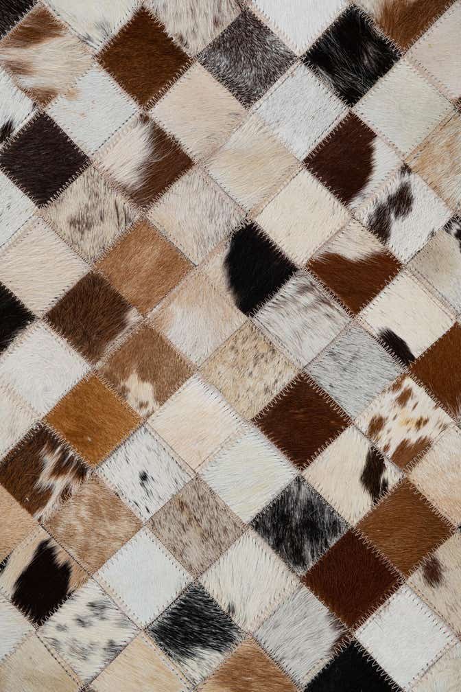 8' x 10' Cowhide Leather Rug