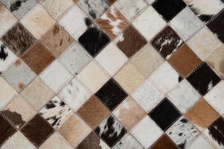 8' x 10' Cowhide Leather Rug