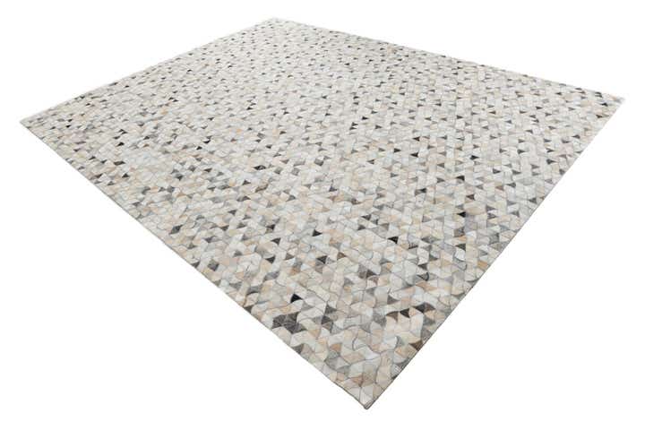 7' 10 x 10' Cowhide Leather Rug
