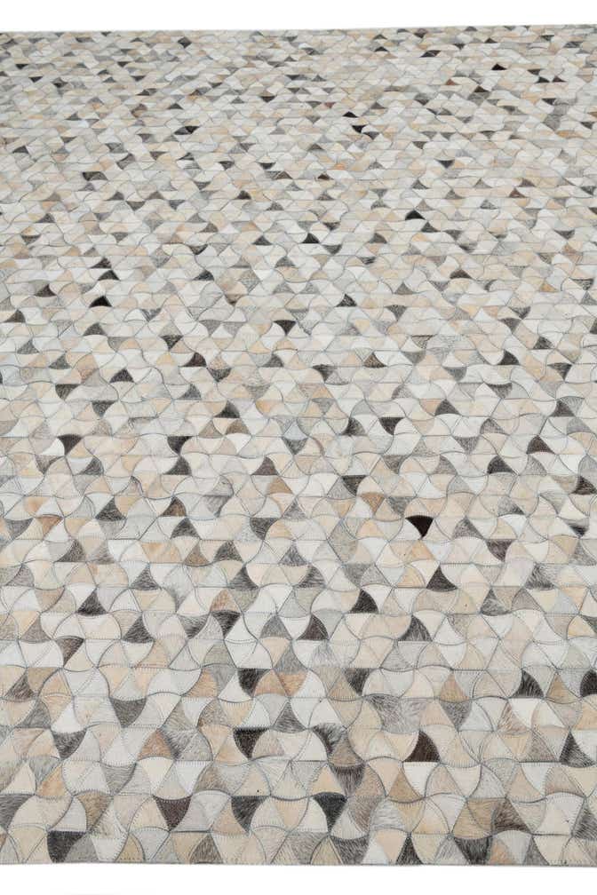 7' 10 x 10' Cowhide Leather Rug
