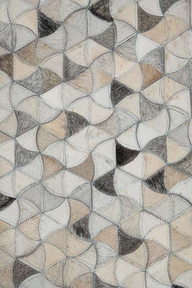 7' 10 x 10' Cowhide Leather Rug